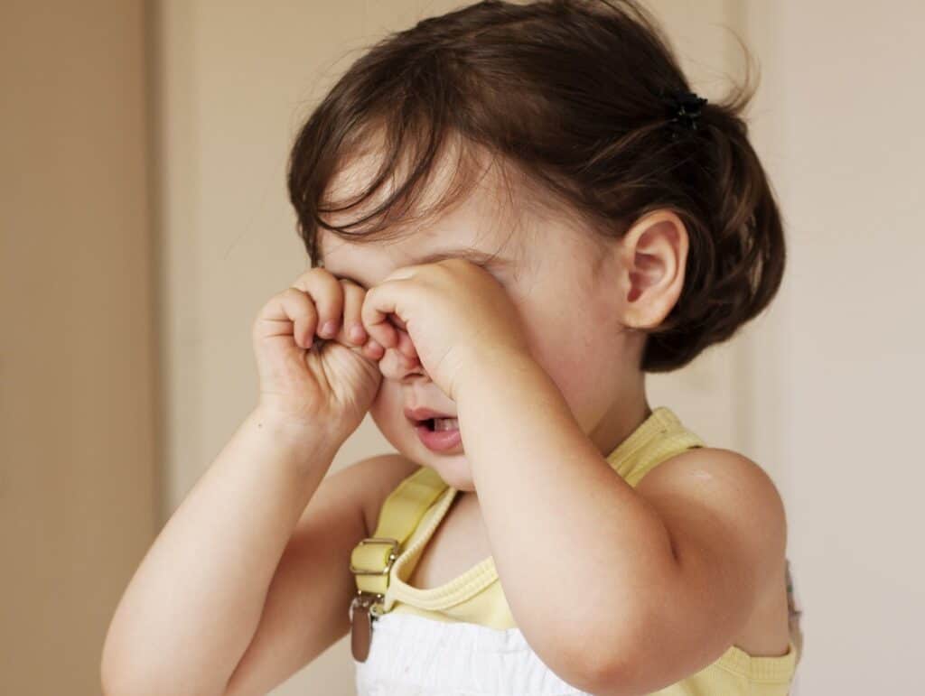 Kid Trying To Reduce Eye Strain or Eye Discomfort 