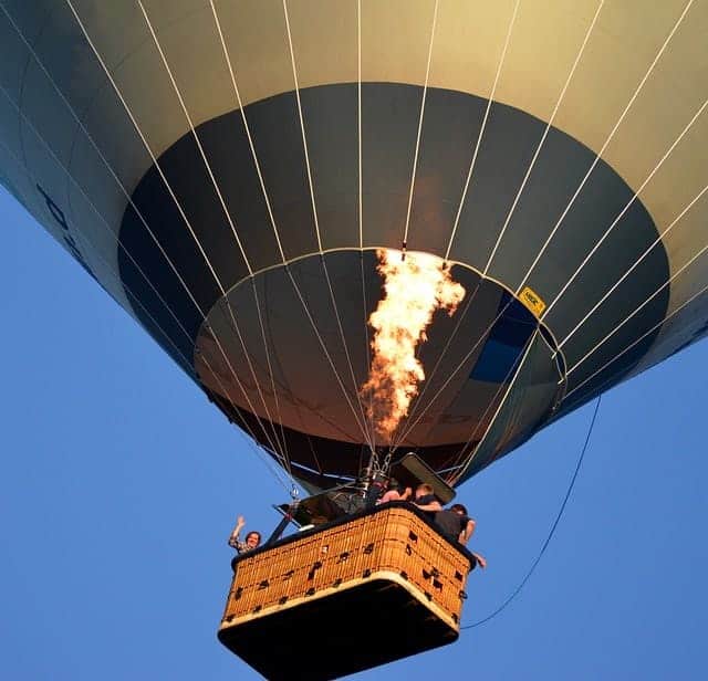 Hot Air Balloon Flying In The Air