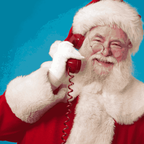 Santa on the telephone