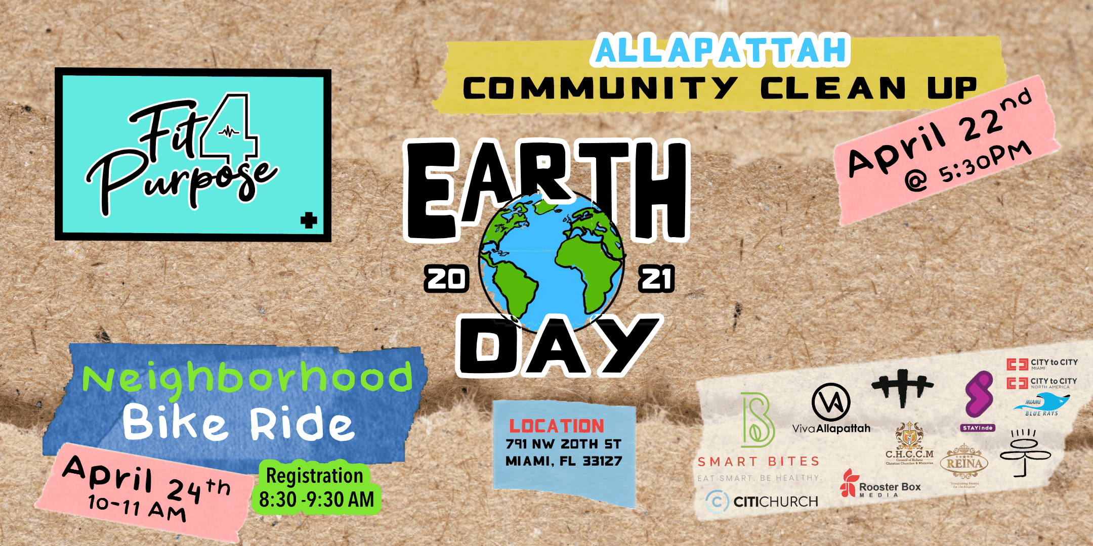 Earth Day 2021 Community Clean Up & Neighborhood Bike Ride