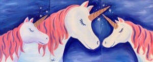 Painting With A Twist - Boynton Beach - Mommy and Baby Unicorns