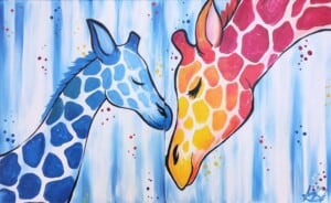Painting With A Twist - Pembroke Pines - Mommy and Me Giraffes
