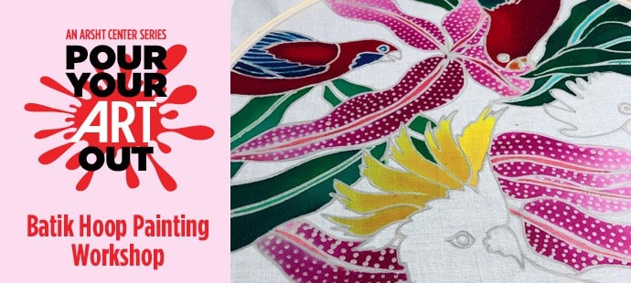 Adrienne Arsht - Pour Your Art - Batik Hoop Painting