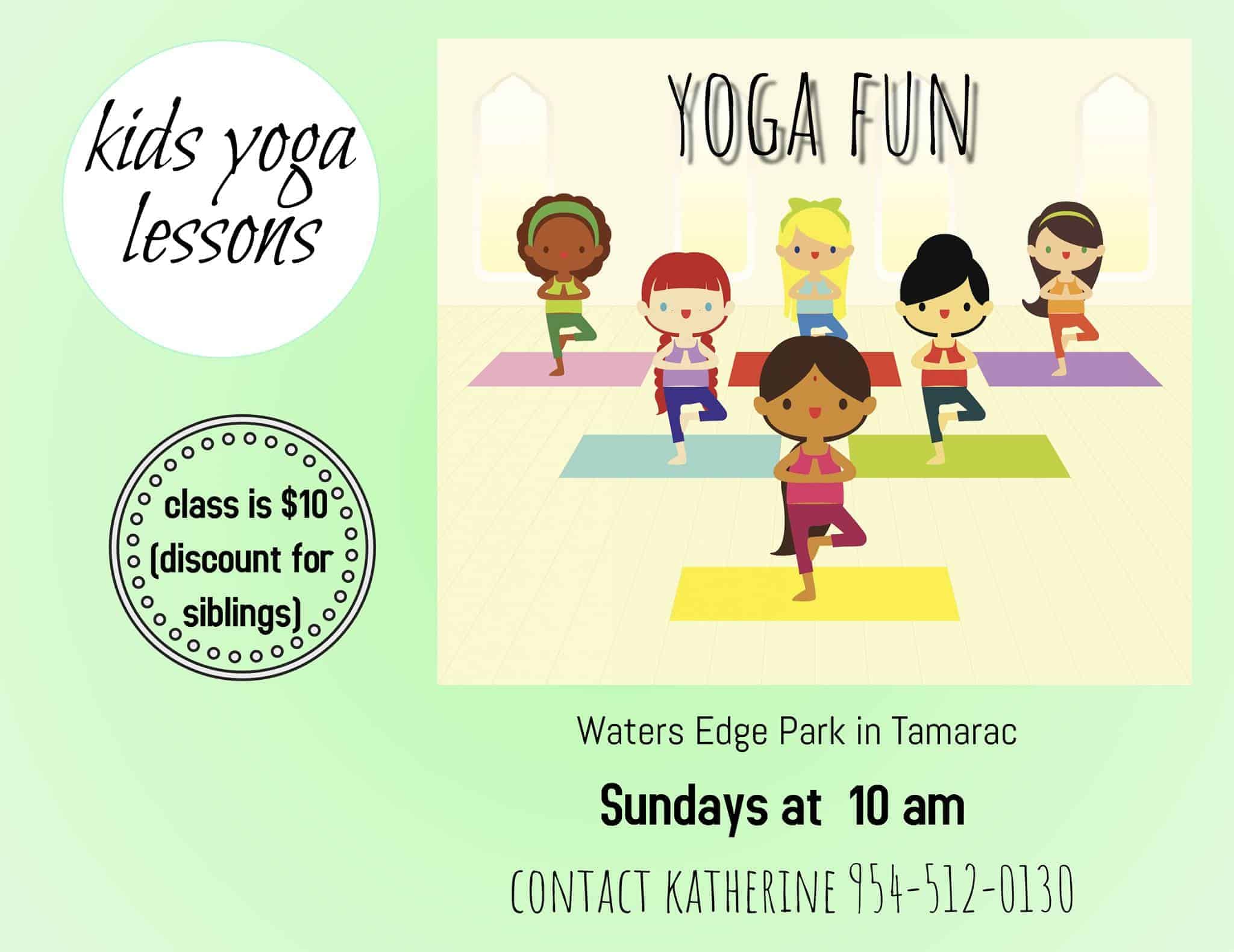 Kids Yoga With Kathy - Waters Edge Park Tamarac - The Kid On The Go