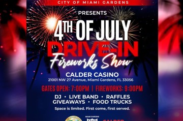 Miami Gardens Drive-In Fireworks - 2022 - Calder Casino