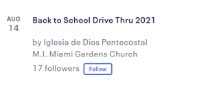Iglesia De Dios Pentecostal - Back To School Event
