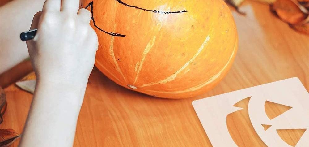 Design a Pumpkin With A Stencil