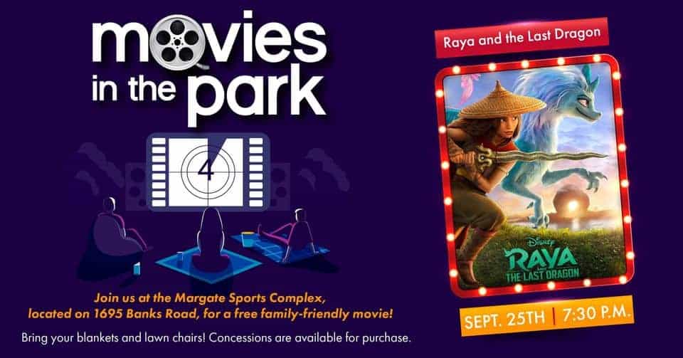 Margate Sports Complex - Movies in the park - Raya and the Last Dragon