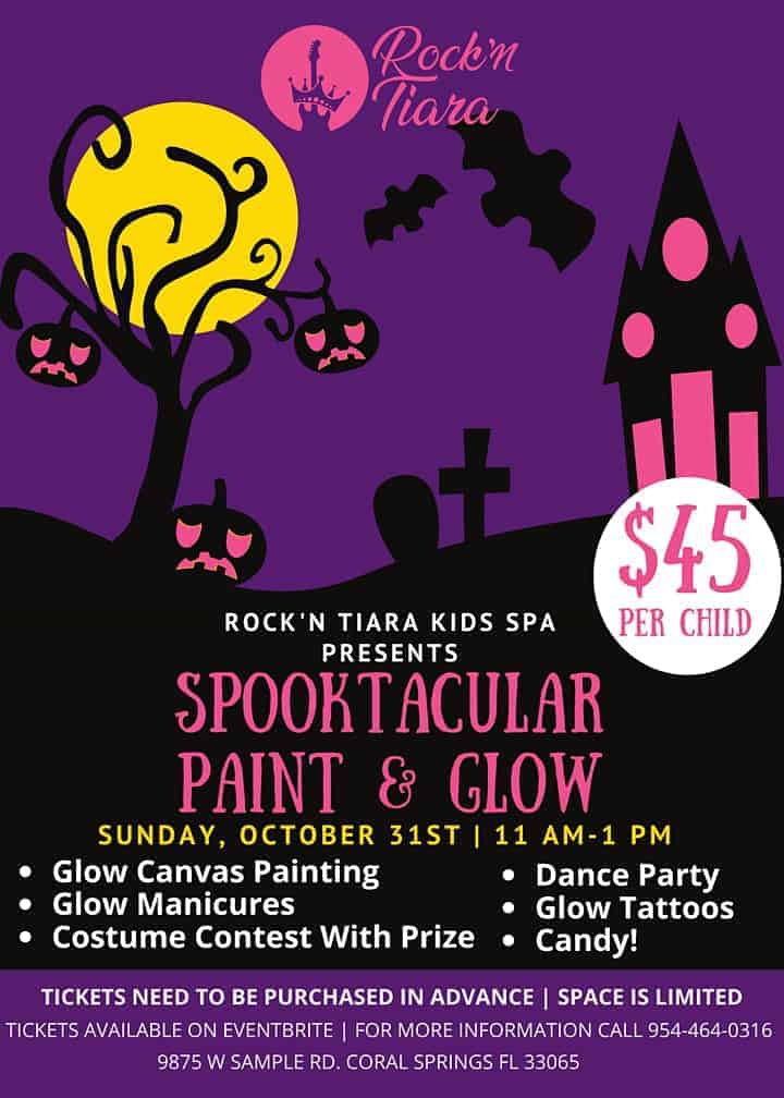 Rock N Tiara - Halloween Spooktacular Paint and Glow - Coral Springs