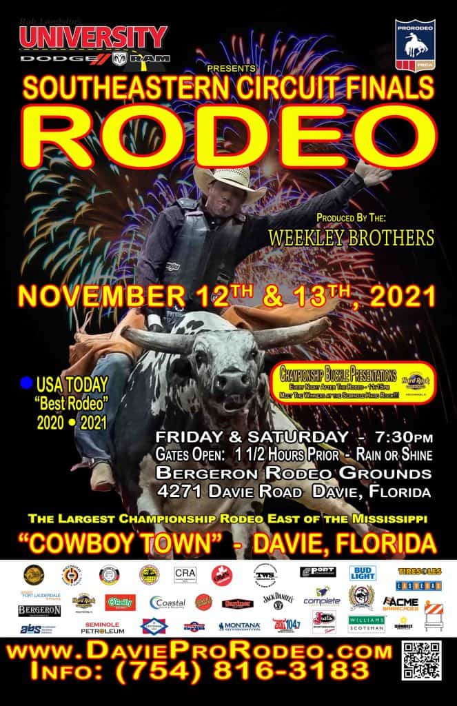 Southeastern Circuit Finals Rodeo Bergeron Rodeo Grounds Davie The