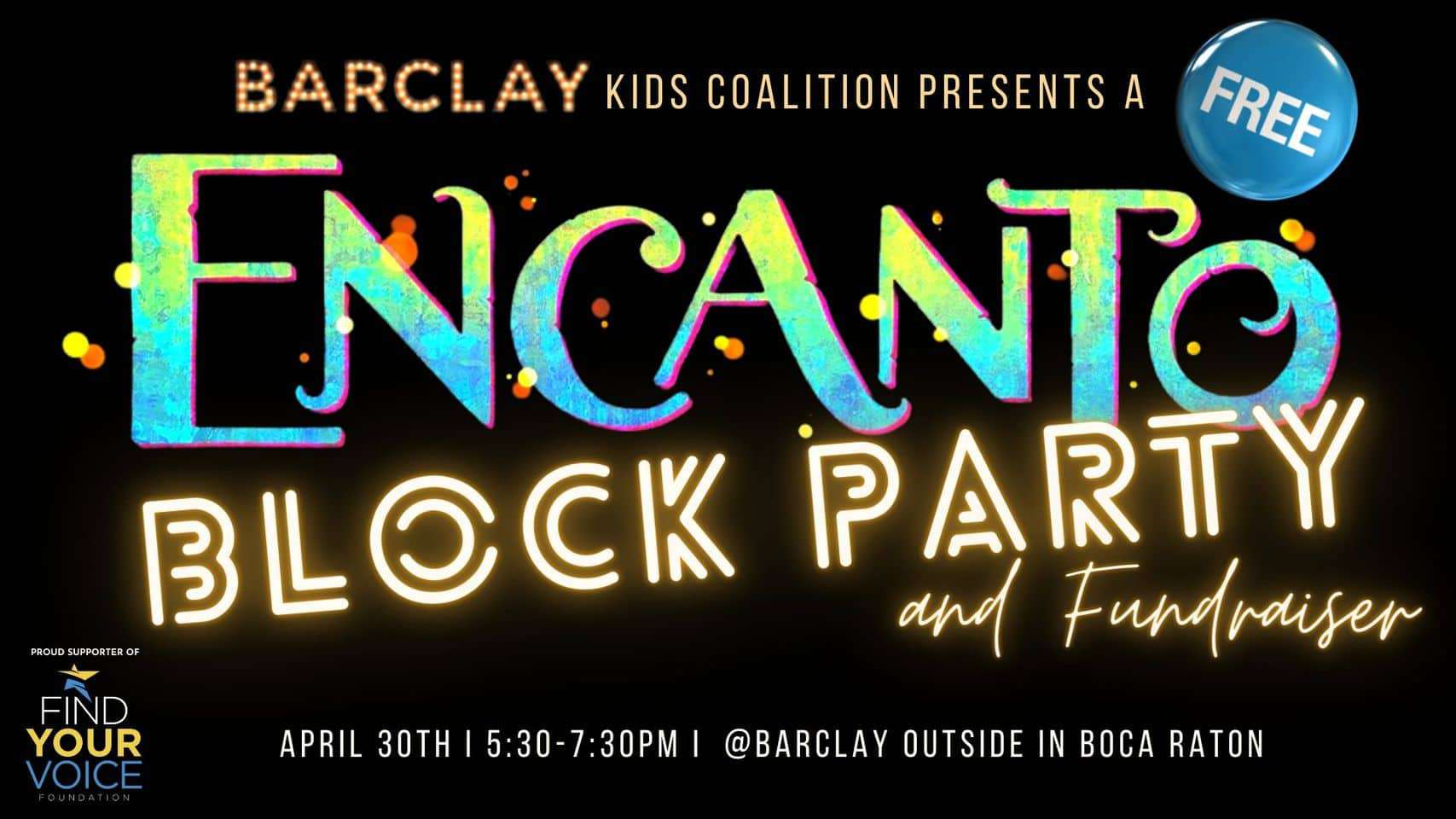 Barclay Performing Arts - Encanto Block Party and Fundraiser