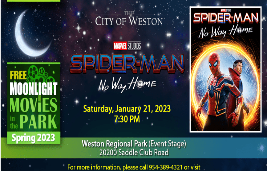 City of Weston - Moonlight Movies - Spider-man - No way home
